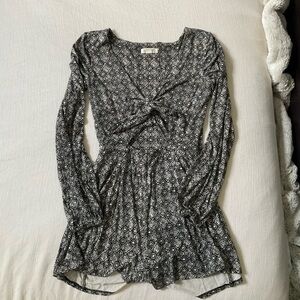 American Eagle Outfitters Black and White Jumpsuit